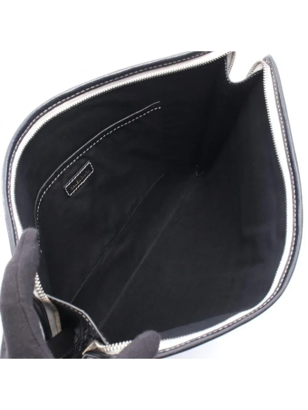 Balenciaga Clutch Bazar Bazaar Blue White Black Leather